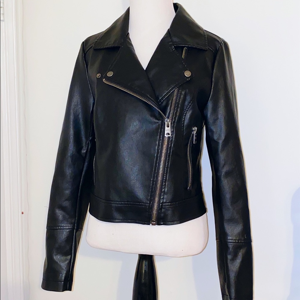 Aeropostale Moto Jacket Size S Faux Leather